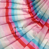 Pure Chanderi silk , Width : 44"