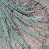 Pure Georgette, Embroided, Width : 54"