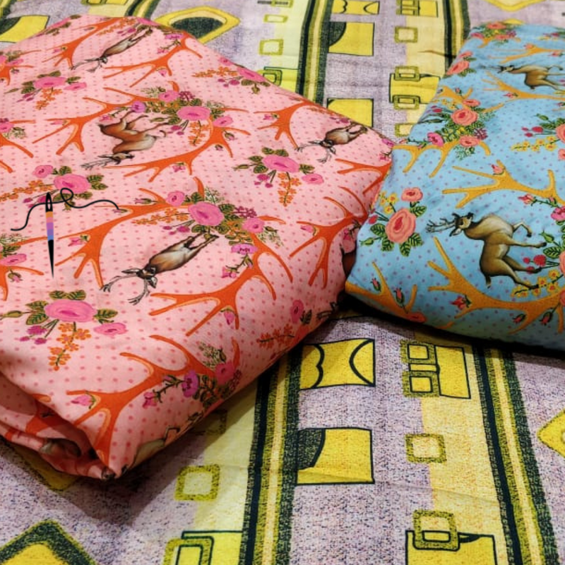 Semi Soft Cotton Silk Prints, Width 44"