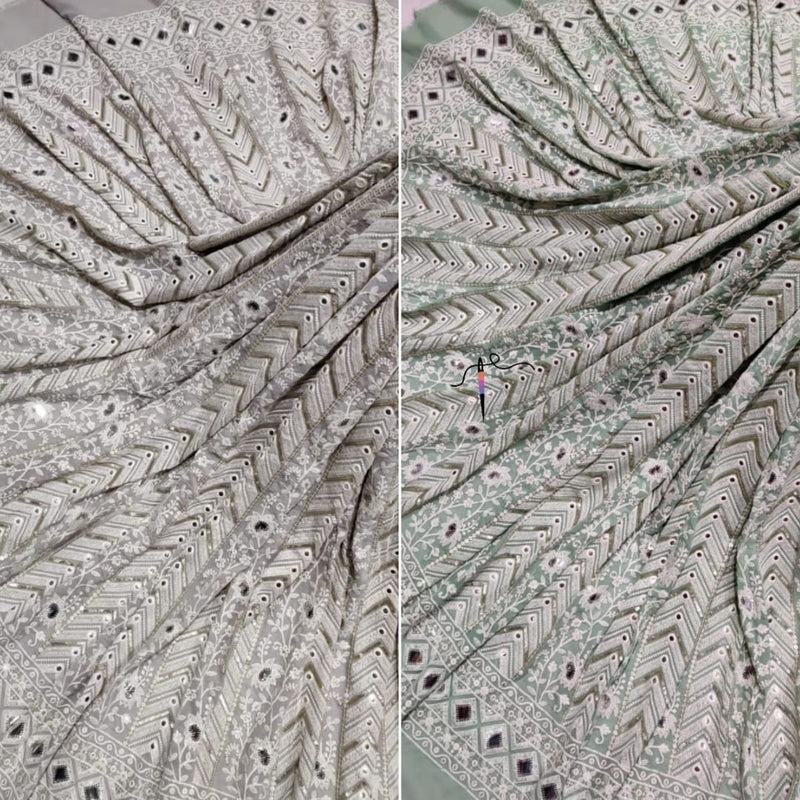 54” georgette embroideries