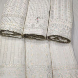 54” georgette and 44” nett embroideries combinations