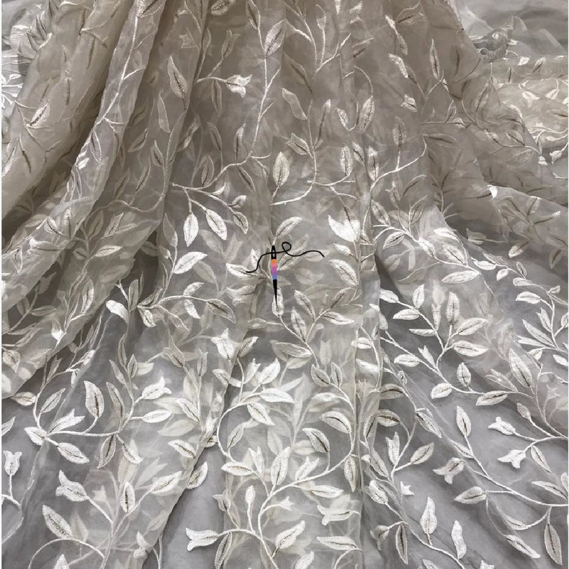 Pure Dyeable Organza Embroideries