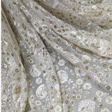 Pure Georgette Heavy embroideries