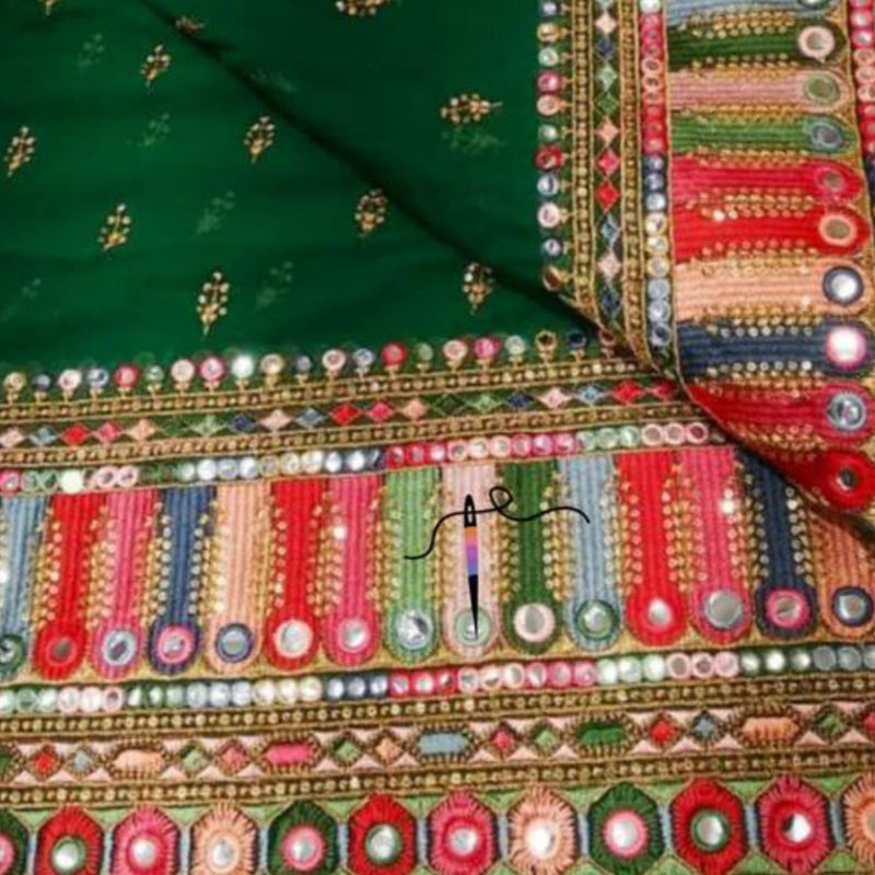 Pure Georgette with Elaborative Border