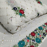 Pure Georgette Motifs and Thread Embroideries