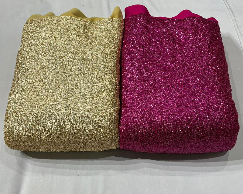 Georgette Khichdi Sequin and Georgette Sequin Plain Combinations